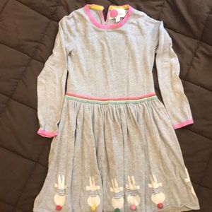 Mini Boden sweater dress with bunny print